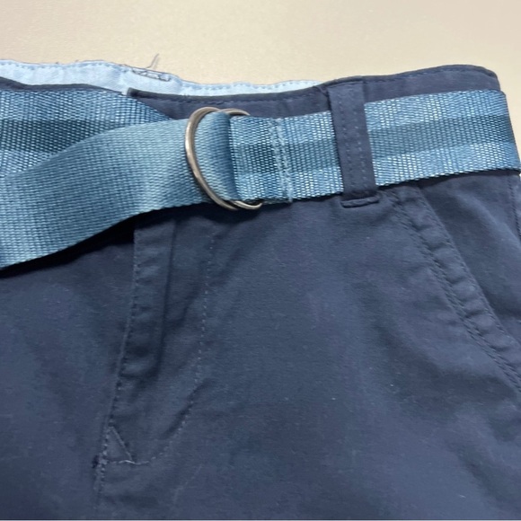Tommy Hilfiger Boy's Size 12 Navy Blue Belted Chino Shorts - Picture 7 of 7